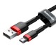 USB кабель Baseus CAMKLF-B91 Cafule, MicroUSB, 1.0 м., Черный