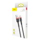 USB кабель Baseus CAMKLF-B91 Cafule, MicroUSB, 1.0 м., Черный