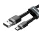 USB кабель Baseus CAMKLF-AG1 Cafule, MicroUSB, 0.5 м., Черный