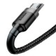 USB кабель Baseus CAMKLF-AG1 Cafule, MicroUSB, 0.5 м., Черный
