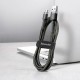 USB кабель Baseus CAMKLF-AG1 Cafule, MicroUSB, 0.5 м., Черный