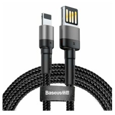 USB кабель Baseus CALKLF-GG1 Cafule Apple iPhone SE 2022, iPhone 14 Pro Max, iPhone 14 Plus, iPhone 14 Pro, iPhone 14, iPhone 13 Pro, iPhone 13 Mini, iPhone 13, iPhone 13 Pro Max, iPhone 12 Mini, iPhone 12 Pro Max, Lightning, 1.0 м., Сірий