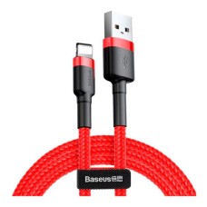 USB кабель Baseus CALKLF-B09 Cafule Apple iPhone SE 2022, iPhone 14 Pro Max, iPhone 14 Plus, iPhone 14 Pro, iPhone 14, iPhone 13 Pro, iPhone 13 Mini, iPhone 13, iPhone 13 Pro Max, iPhone 12 Mini, iPhone 12 Pro Max, Lightning, 1.0 м., Червоний