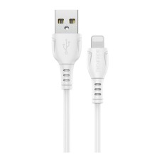 USB кабель Borofone BX51 Triumph Apple iPhone SE 2022, iPhone 14 Pro Max, iPhone 14 Plus, iPhone 14 Pro, iPhone 14, iPhone 13 Pro, iPhone 13 Mini, iPhone 13, iPhone 13 Pro Max, iPhone 12 Mini, iPhone 12 Pro Max, Lightning, 1.0 м., Білий