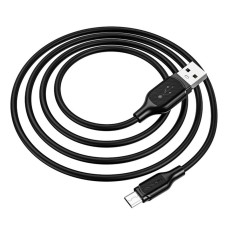 USB кабель Borofone BX42 Encore, MicroUSB, 1.0 м., Чорний