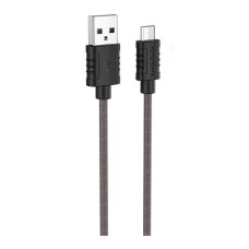 USB кабель Borofone BX52 Airy, MicroUSB, 1.0 м., Чорний