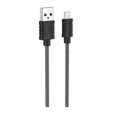 USB кабель Borofone BX52 Airy Apple iPhone SE 2022, iPhone 14 Pro Max, iPhone 14 Plus, iPhone 14 Pro, iPhone 14, iPhone 13 Pro, iPhone 13 Mini, iPhone 13, iPhone 13 Pro Max, iPhone 12 Mini, iPhone 12 Pro Max, Lightning, 1.0 м., Чорний