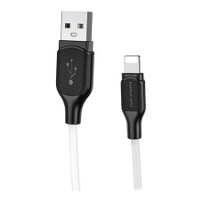 USB кабель Borofone BX42 Encore Apple iPhone SE 2022, iPhone 14 Pro Max, iPhone 14 Plus, iPhone 14 Pro, iPhone 14, iPhone 13 Pro, iPhone 13 Mini, iPhone 13, iPhone 13 Pro Max, iPhone 12 Mini, iPhone 12 Pro Max, Lightning, 1.0 м., Білий