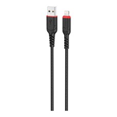 USB кабель Hoco X59 Apple iPhone SE 2022, iPhone 14 Pro Max, iPhone 14 Plus, iPhone 14 Pro, iPhone 14, iPhone 13 Pro, iPhone 13 Mini, iPhone 13, iPhone 13 Pro Max, iPhone 12 Mini, iPhone 12 Pro Max, iPhone 12 Pro, Lightning, 1.0 м., Чорний