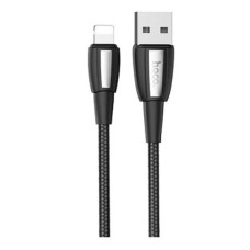 USB кабель Hoco X39 Titan Apple iPhone SE 2022, iPhone 14 Pro Max, iPhone 14 Plus, iPhone 14 Pro, iPhone 14, iPhone 13 Pro, iPhone 13 Mini, iPhone 13, iPhone 13 Pro Max, iPhone 12 Mini, iPhone 12 Pro Max, Lightning, 1.0 м., Чорний