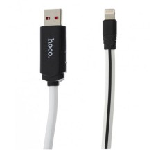 USB кабель Hoco U29 LED Dislayed Timing Apple iPhone SE 2022, iPhone 14 Pro Max, iPhone 14 Plus, iPhone 14 Pro, iPhone 14, iPhone 13 Pro, iPhone 13 Mini, iPhone 13, iPhone 13 Pro Max, iPhone 12 Mini, iPhone 12 Pro Max, Lightning, 1.0 м., Білий