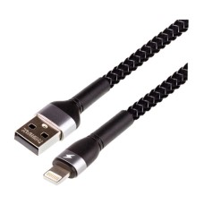 USB кабель Remax RC-124i Jany Apple iPhone SE 2022, iPhone 14 Pro Max, iPhone 14 Plus, iPhone 14 Pro, iPhone 14, iPhone 13 Pro, iPhone 13 Mini, iPhone 13, iPhone 13 Pro Max, iPhone 12 Mini, iPhone 12 Pro Max, iPhone 12 Pro, Lightning, Чорний