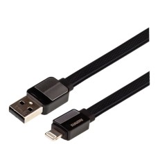 USB кабель Remax RC-154i Platinum Apple iPhone SE 2022, iPhone 14 Pro Max, iPhone 14 Plus, iPhone 14 Pro, iPhone 14, iPhone 13 Pro, iPhone 13 Mini, iPhone 13, iPhone 13 Pro Max, iPhone 12 Mini, iPhone 12 Pro Max, Lightning, Чорний