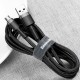 USB кабель Baseus CAMKLF-CG1 Cafule, MicroUSB, 2.0 м., Черный
