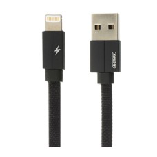 USB кабель Remax RC-094i Kerolla Apple iPhone SE 2022, iPhone 14 Pro Max, iPhone 14 Plus, iPhone 14 Pro, iPhone 14, iPhone 13 Pro, iPhone 13 Mini, iPhone 13, iPhone 13 Pro Max, iPhone 12 Mini, Lightning, Original, 2.0 м., Чорний