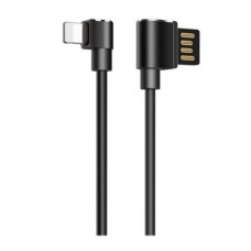 USB кабель Hoco U37 Long Roam Apple iPhone SE 2022, iPhone 14 Pro Max, iPhone 14 Plus, iPhone 14 Pro, iPhone 14, iPhone 13 Pro, iPhone 13 Mini, iPhone 13, iPhone 13 Pro Max, iPhone 12 Mini, iPhone 12 Pro Max, Lightning, 0.6 м., Чорний