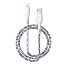 USB кабель Borofone BX25 Powerful Apple iPhone SE 2022, iPhone 14 Pro Max, iPhone 14 Plus, iPhone 14 Pro, iPhone 14, iPhone 13 Pro, iPhone 13 Mini, iPhone 13, iPhone 13 Pro Max, iPhone 12 Mini, iPhone 12 Pro Max, Lightning, 1.0 м., Білий