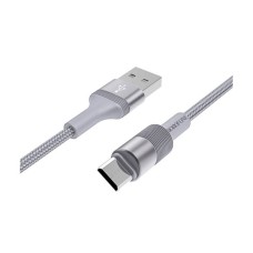 USB кабель Borofone BX21, MicroUSB, 1.0 м., Сірий