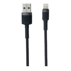 USB кабель Baseus CALKLF-B Apple iPhone SE 2022, iPhone 14 Pro Max, iPhone 14 Plus, iPhone 14 Pro, iPhone 14, iPhone 13 Pro, iPhone 13 Mini, iPhone 13, iPhone 13 Pro Max, iPhone 12 Mini, iPhone 12 Pro Max, Lightning, 1.0 м., Чорний