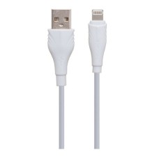 USB кабель Borofone BX18 Apple iPhone SE 2022, iPhone 14 Pro Max, iPhone 14 Plus, iPhone 14 Pro, iPhone 14, iPhone 13 Pro, iPhone 13 Mini, iPhone 13, iPhone 13 Pro Max, iPhone 12 Mini, iPhone 12 Pro Max, iPhone 12 Pro, Lightning, 1.0 м., Білий