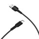 USB кабель Borofone BX16, MicroUSB, 1.0 м., Чорний