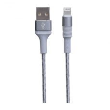 USB кабель Borofone BX21 Apple iPhone SE 2022, iPhone 14 Pro Max, iPhone 14 Plus, iPhone 14 Pro, iPhone 14, iPhone 13 Pro, iPhone 13 Mini, iPhone 13, iPhone 13 Pro Max, iPhone 12 Mini, iPhone 12 Pro Max, iPhone 12 Pro, Lightning, Сірий