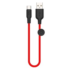 USB кабель Hoco X21 Plus Silicone, Type-C, 0.25 м., Чорний