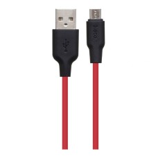 USB кабель Hoco X21 Plus Silicone, MicroUSB, 0.25 м., Чорний