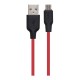 USB кабель Hoco X21 Plus Silicone, MicroUSB, 0.25 м., Черный