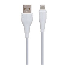 USB кабель Borofone BX18 Apple iPhone SE 2022, iPhone 14 Pro Max, iPhone 14 Plus, iPhone 14 Pro, iPhone 14, iPhone 13 Pro, iPhone 13 Mini, iPhone 13, iPhone 13 Pro Max, iPhone 12 Mini, iPhone 12 Pro Max, iPhone 12 Pro, Lightning, 2.0 м., Білий