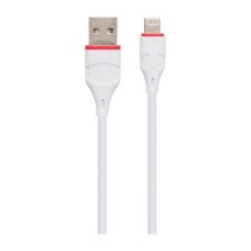 USB кабель Borofone BX17 Apple iPhone SE 2022, iPhone 14 Pro Max, iPhone 14 Plus, iPhone 14 Pro, iPhone 14, iPhone 13 Pro, iPhone 13 Mini, iPhone 13, iPhone 13 Pro Max, iPhone 12 Mini, iPhone 12 Pro Max, iPhone 12 Pro, Lightning, 1.0 м., Білий