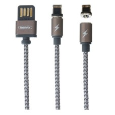 USB кабель Remax RC-095i Gravity Apple iPhone SE 2022, iPhone 14 Pro Max, iPhone 14 Plus, iPhone 14 Pro, iPhone 14, iPhone 13 Pro, iPhone 13 Mini, iPhone 13, iPhone 13 Pro Max, iPhone 12 Mini, iPhone 12 Pro Max, Lightning, Original, Чорний