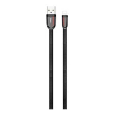 USB кабель Hoco U74 Grand Apple iPhone SE 2022, iPhone 14 Pro Max, iPhone 14 Plus, iPhone 14 Pro, iPhone 14, iPhone 13 Pro, iPhone 13 Mini, iPhone 13, iPhone 13 Pro Max, iPhone 12 Mini, iPhone 12 Pro Max, Lightning, 1.0 м., Чорний