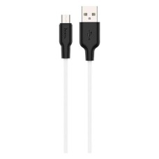 USB кабель Hoco X21 Silicone, MicroUSB, 1.0 м., Чорний