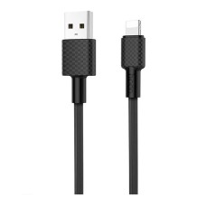 USB кабель Hoco X29 Superior Apple iPhone SE 2022, iPhone 14 Pro Max, iPhone 14 Plus, iPhone 14 Pro, iPhone 14, iPhone 13 Pro, iPhone 13 Mini, iPhone 13, iPhone 13 Pro Max, iPhone 12 Mini, iPhone 12 Pro Max, Lightning, 1.0 м., Чорний