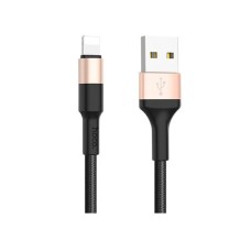 USB кабель Hoco X26 Xpress Charging Apple iPhone SE 2022, iPhone 14 Pro Max, iPhone 14 Plus, iPhone 14 Pro, iPhone 14, iPhone 13 Pro, iPhone 13 Mini, iPhone 13, iPhone 13 Pro Max, iPhone 12 Mini, iPhone 12 Pro Max, Lightning, 1.0 м., Чорний