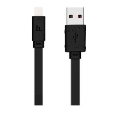 USB кабель Hoco X5 Bamboo Apple iPhone SE 2022, iPhone 14 Pro Max, iPhone 14 Plus, iPhone 14 Pro, iPhone 14, iPhone 13 Pro, iPhone 13 Mini, iPhone 13, iPhone 13 Pro Max, iPhone 12 Mini, iPhone 12 Pro Max, Lightning, 1.0 м., Чорний