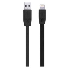 USB кабель Remax RC-001i Full Speed Apple iPhone SE 2022, iPhone 14 Pro Max, iPhone 14 Plus, iPhone 14 Pro, iPhone 14, iPhone 13 Pro, iPhone 13 Mini, iPhone 13, iPhone 13 Pro Max, iPhone 12 Mini, Lightning, Original, 1.0 м., Чорний