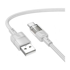 USB кабель Hoco U129 Spirit, Type-C, 1.2 м., Сірий