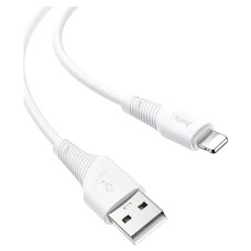 USB кабель Hoco X58 Apple iPhone SE 2022, iPhone 14 Pro Max, iPhone 14 Plus, iPhone 14 Pro, iPhone 14, iPhone 13 Pro, iPhone 13 Mini, iPhone 13, iPhone 13 Pro Max, iPhone 12 Mini, iPhone 12 Pro Max, iPhone 12 Pro, Lightning, 1.0 м., Білий