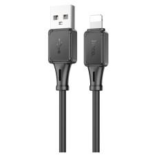 USB кабель Hoco X101 Assistant Apple iPhone SE 2022, iPhone 14 Pro Max, iPhone 14 Plus, iPhone 14 Pro, iPhone 14, iPhone 13 Pro, iPhone 13 Mini, iPhone 13, iPhone 13 Pro Max, iPhone 12 Mini, iPhone 12 Pro Max, Lightning, 1.0 м., Чорний