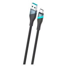 USB кабель Celebrat CB-22 Apple iPhone SE 2022, iPhone 14 Pro Max, iPhone 14 Plus, iPhone 14 Pro, iPhone 14, iPhone 13 Pro, iPhone 13 Mini, iPhone 13, iPhone 13 Pro Max, iPhone 12 Mini, iPhone 12 Pro Max, Lightning, 1.2 м., Чорний