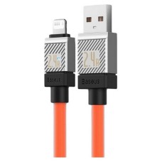 USB кабель Baseus CAKW000507 CoolPlay Apple iPhone SE 2022, iPhone 14 Pro Max, iPhone 14 Plus, iPhone 14 Pro, iPhone 14, iPhone 13 Pro, iPhone 13 Mini, iPhone 13, iPhone 13 Pro Max, iPhone 12 Mini, Lightning, 2.0 м., Помаранчевий