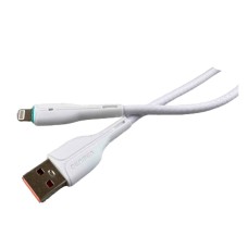 USB кабель Denmen D16L Apple iPhone SE 2022, iPhone 14 Pro Max, iPhone 14 Plus, iPhone 14 Pro, iPhone 14, iPhone 13 Pro, iPhone 13 Mini, iPhone 13, iPhone 13 Pro Max, iPhone 12 Mini, iPhone 12 Pro Max, iPhone 12 Pro, Lightning, 1.0 м., Білий