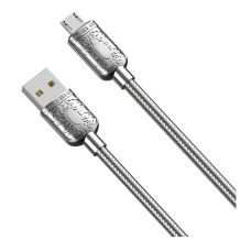 USB кабель XO NB216, MicroUSB, 1.0 м., Срібний