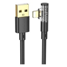 USB кабель Borofone BU39 Apple iPhone SE 2022, iPhone 14 Pro Max, iPhone 14 Plus, iPhone 14 Pro, iPhone 14, iPhone 13 Pro, iPhone 13 Mini, iPhone 13, iPhone 13 Pro Max, iPhone 12 Mini, iPhone 12 Pro Max, iPhone 12 Pro, Lightning, 1.2 м., Чорний