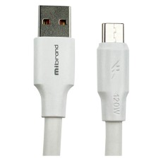 USB кабель Mibrand MI-98 PVC Tube Cable, MicroUSB, 1.0 м., Білий