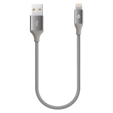 USB кабель Ttec 2DK28UG Apple iPhone SE 2022, iPhone 14 Pro Max, iPhone 14 Plus, iPhone 14 Pro, iPhone 14, iPhone 13 Pro, iPhone 13 Mini, iPhone 13, iPhone 13 Pro Max, iPhone 12 Mini, iPhone 12 Pro Max, iPhone 12 Pro, Lightning, 0.3 м., Сірий