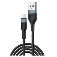 USB кабель Foneng X51, MicroUSB, 1.0 м., Черный