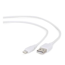 USB кабель Cablexpert CC-USB2-AMLM-2M-W Apple iPhone SE 2022, iPhone 14 Pro Max, iPhone 14 Plus, iPhone 14 Pro, iPhone 14, iPhone 13 Pro, iPhone 13 Mini, iPhone 13, iPhone 13 Pro Max, iPhone 12 Mini, iPhone 12 Pro Max, Lightning, 2.0 м., Білий